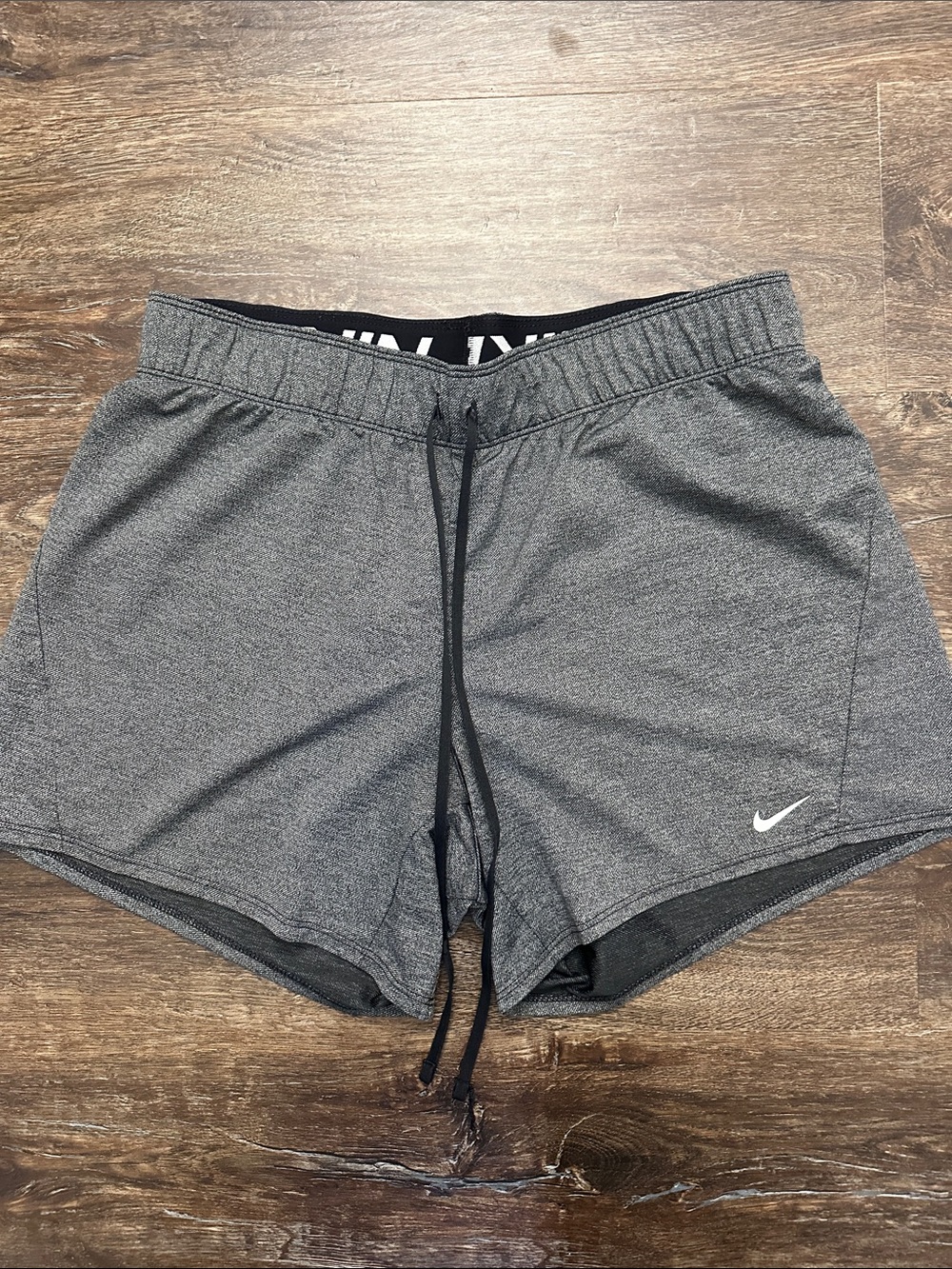 Nike Women's Dark Gray Athletic Shorts with Drawstring